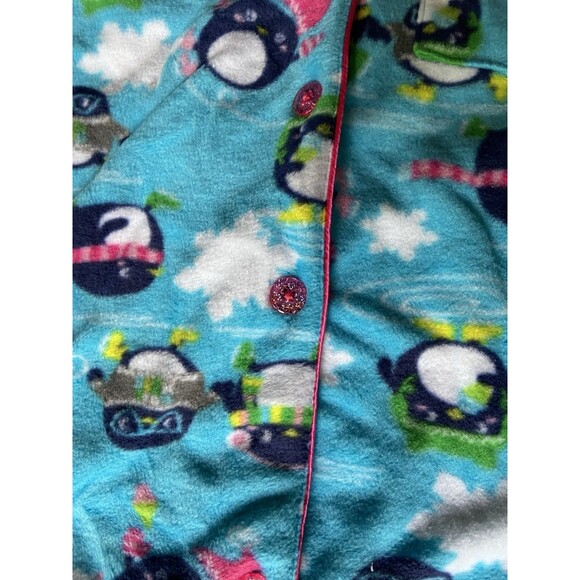 NWT Joe Boxer Girls Pajama Set 2Pc XL Blue Penguins 100% Sleepwear - Picture 7 of 9